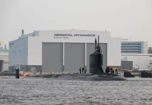 USS Hyman G. Rickover (SSN 795) departing Groton, Connecticut