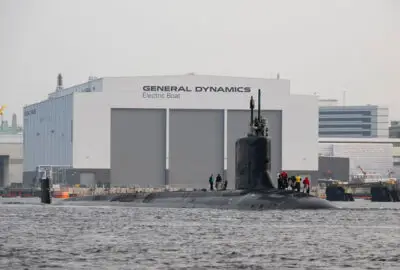 USS Hyman G. Rickover (SSN 795) departing Groton, Connecticut