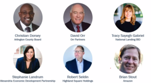 Speakers at the 2020 Columbia Pike Revitalization Organization Pike Progress Luncheon.