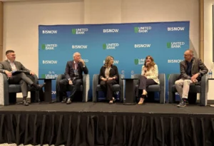 Walsh, Colucci, Lubeley & Walsh's Andrew Painter, Orr Partners' David Orr, Arlington Chamber of Commerce's Kate Bates, National Landing BID's Tracy Sayegh Gabriel and Arlington County Board's Takis Karantonis